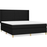 Maison Chic Box spring postelja - Vzmetna postelja z vzmetnico črna 180x200 cm blago SL14438, (21882303) | Shoptok.si