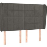 Maison Chic vzglavna omarica - nočna omarica - posteljna omarica z ušesi temno sivo 147x23x118/128 cm žamet, (21709223) Cene