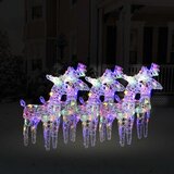 vidaXL Božični severni jeleni 6 kosa večbarvni 240 LED akril | Shoptok.si