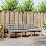  Set vanjskih sofa 3 kom. Bijela i svjetlosiva | shoptok.hr