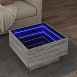 vidaXL Stolić za kavu LED boja hrasta 50x50x30 cm konstruirano drvo Cijene