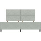 vidaXL Krevet Svjetlosiva 200x200 cm Baršun | shoptok.hr