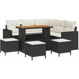  Sjedeća garnitura za vrt 10 kom. 7-Broj sjedala Crna i Krema 212.5 x 212.5 x 85 cm | shoptok.hr