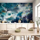  Foto tapeta - Stormy ocean - abstract blue composition in watercolour style 400x280 Vodootporna | shoptok.hr