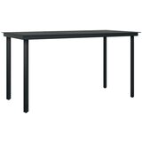  7-dijelni vrtni blagovaonski set s jastucima sivo-crni | shoptok.hr
