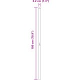 vidaXL Ograjni stebri 2 pcs srebrna 180 cm Cinkano jeklo | Shoptok.si