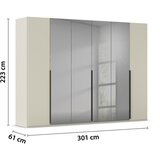 Rauch Möbel omara s klasičnimi vrati, siva, barve šampanjca | Shoptok.si
