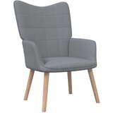 vidaXL Stol za sproščanje svetlo sivo blago | Shoptok.si