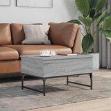  Stolić za kavu siva boja hrasta 70x50x40 cm od drva i metala | shoptok.hr