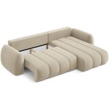 Makamii Svjetlo smeđa sklopiva/s prostorom za odlaganje kutna garnitura od bouclé tkanine (s desnim kutom/s ležaljkom) Pele – | shoptok.hr