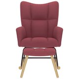  Stolica za ljuljanje s osloncem za noge boja vina od tkanine | shoptok.hr