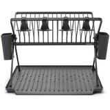 Brabantia Foldable Dish Drying Rack Large Dark Grey | shoptok.hr
