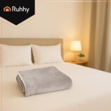 Ruhhy 26293 dvostranska topla odeja 150 × 200 cm – svetlosiva, Sherpa | Shoptok.si