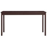 Maison Chic Blagavaonski stol tamnosmeđi 140 x 70 x 73 cm od borovine | shoptok.hr