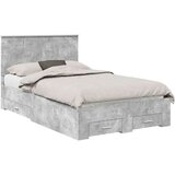  Konstrukcija postelje z vzglavjem Betonsko siva 120 x 200 cm, (5000103289) | Shoptok.si
