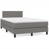 vidaXL Krevet box spring s madracem tamnosivi 120 x 190 cm tkanina Cijene