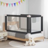  Sigurnosna ograda za dječji krevet tamnosiva 150x25 cm tkanina | shoptok.hr