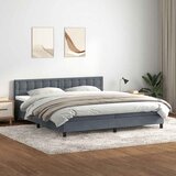 vidaXL Box spring krevet s madracem tamnosivi 180x220 cm baršunasti | shoptok.hr