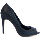 SEASTAR Navy blue glitter pumps with open toes | shoptok.hr