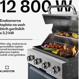 Klarstein WaldChef vanjski kuhinjski set | 4 plamenika | 30 mbar | 12.800 W | Vodootporan | Nehrđajući čelik | shoptok.hr