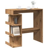 vidaXL Barska miza s policami artisan hrast 100x48x101,5 cm cene