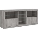  Komoda z LED lučkami siva sonoma 181,5x37x67 cm | Shoptok.si