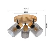  Brilagi - Spot svetlo HYGGE 3xE14/15W/230V drvo/dimljeno | Eponuda.com