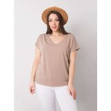 BASIC Feel Good T-shirt-RV-TS-6305.22P-dark beige | Shoptok.si