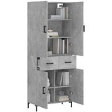  Visoka komoda siva betona 69 5x34x180 cm od konstruiranog drva | shoptok.hr