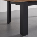 Bessagi Home Raztegljiva Miza Claudio, Temno Siva, Hrast, 160-200x90 | Shoptok.si