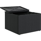  Vrtna stolica s jastukom crna 55x55x37 cm poli ratan | Eponuda.ba