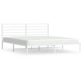 Metalni okvir za krevet s uzglavljem bijeli 183x213 cm | shoptok.hr