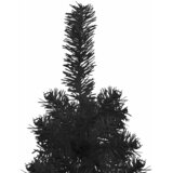  Tanka umjetna polovica božićnog drvca sa stalkom crna 120 cm | shoptok.hr