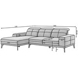 ELTAP Črna kotna sedežna garnitura (levi kot/z ležalnikom) Torrense – | Shoptok.si