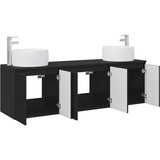  Set ormarića za kupaonicu 3 kom. Crna 49,5 x 44,5 x 66 cm | shoptok.hr