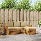  Set vanjskih sofa 4 kom. Prirodna i bež Bijela 189,5 x 122,5 x 73 cm | shoptok.hr