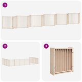  Vrata za pse s vratašcima 12 panela sklopiva 960 cm drvo topole | shoptok.hr