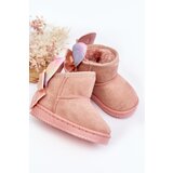 Boto Girl's Padded Snow Boots with Ribbons Pink Meriva | ePonuda.com