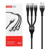 Tranyoo usb kabl T-XS6 ojčan 3u1 kabl usb-a na micro+usb-c+lightning Cene