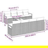  Sjedeća garnitura za vrt 9 pcs Bež siva 55 x 55 x 37 cm | shoptok.hr