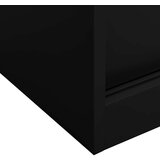  Pisarniška omara z drsnimi vrati črna 90x40x90 cm jeklo, (20620659) | Shoptok.si