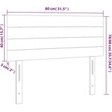  LED uzglavlje tamnoplavo 80 x 5 x 78/88 cm baršunasto | shoptok.hr