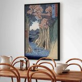  Slika - Utagawa Hiroshige – The monkey bridge in the Kai province 60x90 U crnom drvenom okviru | shoptok.hr