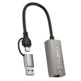 XO HUB018 USB to Type-C 2in1 RJ45 Network cable converter 100M Cijene