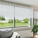  Čipkasta zavjesa sa zavjesama Bijelo 120 x 1200 cm Poliester | shoptok.hr