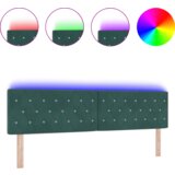  LED uzglavlje s kristalnim dugmadi tamno zelena 90 cm baršun | shoptok.hr