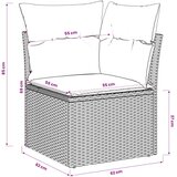  Kutna vrtna sofa od poliratana s jastucima smeđa | Eponuda.com