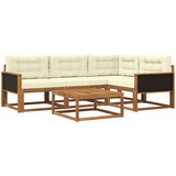  Set vanjskih sofa 5 pcs Prirodna i krem | shoptok.hr