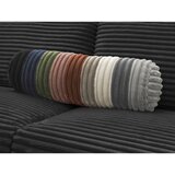 Bobochic Paris Črna sedežna garnitura za spanje/raztegljiva iz rebrastega žameta 240 cm Hugo – | Shoptok.si