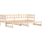  The Living Store Izvlečna dnevna postelja 2x(90x200) cm trdna borovina - Dnevna Postelja, (21449035) | Shoptok.si